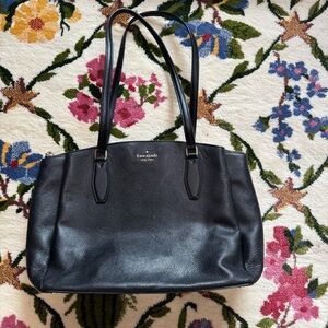 Kate Spade Monet Leather Triple Compartment Tote Shoulder Bag Purse Handbag